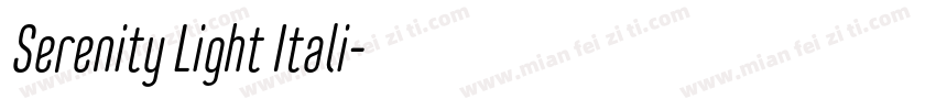 Serenity Light Itali字体转换